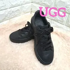 【美品！】UGG アグ ZILO ザイロ レザースニーカー ブラック 23.5