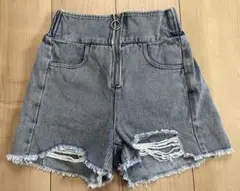 AnapGirl ダメージショートパンツ グレー