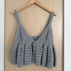 ハンドメイド　ニットビスチェ