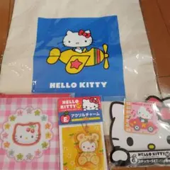 キティくじ　トートバッグ　ポーチ　アクリルチャーム　ステッカー　4点セット