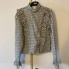 H&M ギンガムチェック　ブラウス
