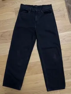 UNIQLO ワイドストレートジーンズ　ユニクロ　ダークグレー　w30