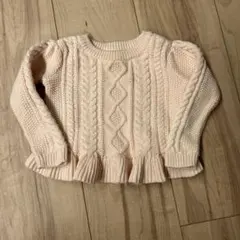 baby gap ケーブルフリルニットセーター