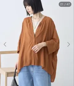 AMERICANHOLIC Vネックポンチョシャツ　L