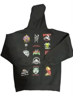 ARNO DE FRANCE ADFパーカー ブラックバックプリント スウェット