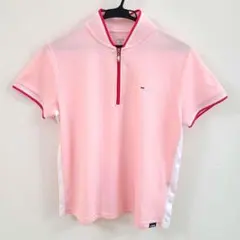 Lサイズ　FILA　ハーフジップ　ウェア　フィラ　半袖　スポーツ　シャツ　ピンク
