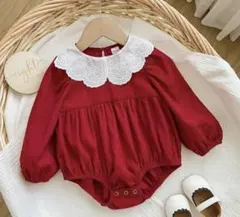 赤いロンパースとサンタ靴下セット