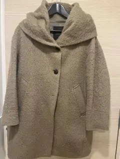 【2/1まで】ナノユニバース　変形襟ベージュコート