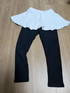 スカート付きレギンス 120cm グレー・黒