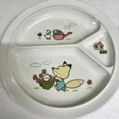 チロリン村とくるみの木」ランチプレート 昭和レトロ マルマ陶器
