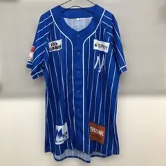 J1419 青 ストライプ ユニフォーム Fサイズ