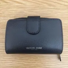 MICHAEL KORS ブラック レザー キーケース
