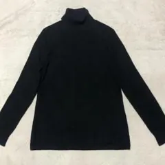 ユニクロ カシミヤ100% ニットセーター タートルネック ブラック XLサイズ