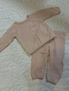 ピンクベージュニットセットアップ