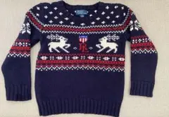 ラルフローレン ネイビーのニットセーター 120cm