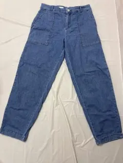 ZARA ザラ　ライトブルー デニム ワイドレッグパンツ