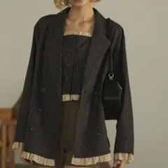 フリルレイヤードデザインジャケット loinnuit