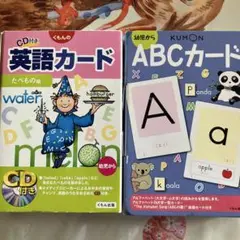 英語カード　たべもの編　ABCカード　KUMON くもん　知育　英語学習　語学