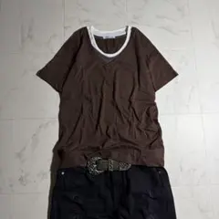 00s semantic design Fake Layered V-Neck