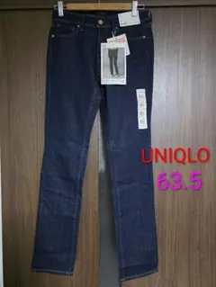 【新品】ユニクロ　ヒートテック　スキニー　デニムパンツ　レディース　６３.５　Ｍ