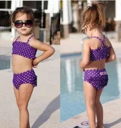 【ラッフルバッツ 6-12Ｍ】新品 セパレート 水着   紫 別サイズ有