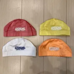 セントラル　水泳　帽子　赤　黄色　白　オレンジ