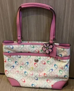 COACH コーチ チェルシー ヘリテージ シグネチャーマルチカラートートバッグ