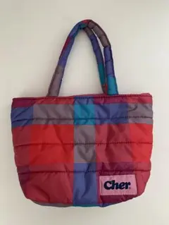Cher キルティング ミニトートバッグ チェック柄のサムネイル