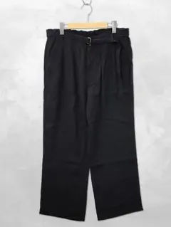 ANCELLM VISCOSE BELT-LESS TROUSERS BLACK - メルカリ