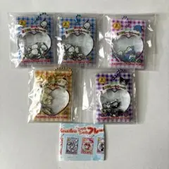 サンリオ　シャカシャカフレークシール風チャーム　ガチャ　5点
