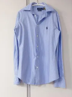 【新品未使用】Polo Ralph Lauren 長袖シャツ M 青ストライプ