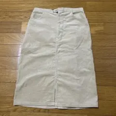 コーデュロイ ひざ丈スカート