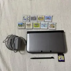 3ds ll 本体　シルバー＋カセット9種