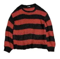 00s y2k アーカイブ　グランジボーダーニットarchive grunge