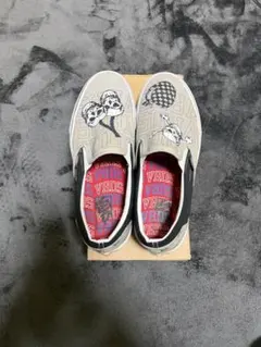 【美品】Vans スカル グレー スリッポン 26.5cm