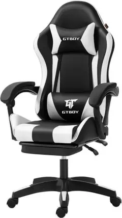 ゲーミングチェア オットマン 135° リクライニング 高級PUレザー 調節可能