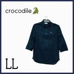 crocodile 7分袖ポロシャツ ネイビー LL ドット