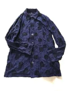 Y's ワイズ ヨウジヤマモト 長袖シャツ ブラウス ドット柄 しわ加工 シアーのサムネイル
