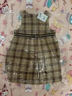 MIKIHOUSE ベージュ チェック ワンピース　110サイズ