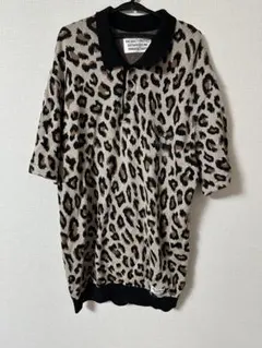 WACKOMARIA レオパード ニットポロ　Lサイズ