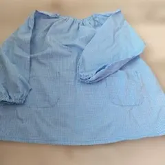 유치원 작업복 긴팔 라이트 블루 깅엄 체크
