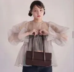muguet organdy peplum blouse GRYのサムネイル