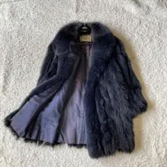 サガフォックス ブルーフォックス ファーコート Lサイズ 毛並み◎なめし柔らか サガフォックス ブルーフォックス ファーコート Lサイズ 毛並み
