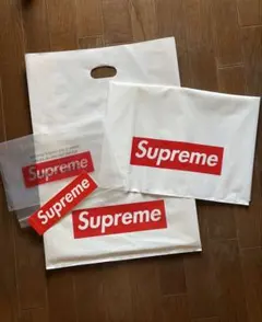Supreme ショップ袋とステッカーセット