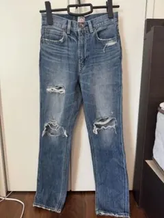 RODEO CROWNS ダメージストレートデニム 25インチ