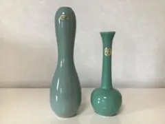花器セット　青磁　砥部焼