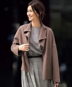 自由区★ウールストレッチ ニットジャケット　現行品同型