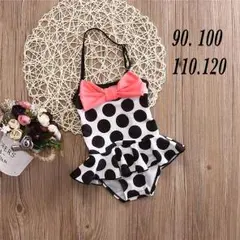 新品♡水着♡ワンピース リボン ドット フリル♡90〜120