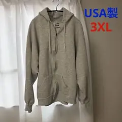 90s USA製 Tultex ヴィンテージ アルミジップ パーカー 3XL