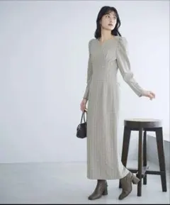 COCO DEAL サッカーチェックIラインワンピース　S